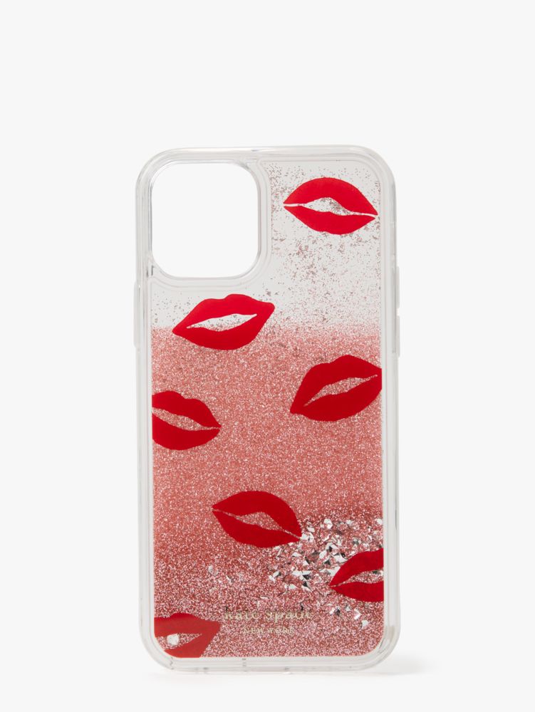 Buy KATE SPADE Lips Liquid Glitter iPhone 12/12 Pro Case, Red Color Tech