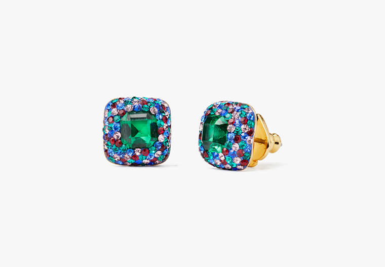 Something Sparkly Cushion Clay Pavé Studs, , Product