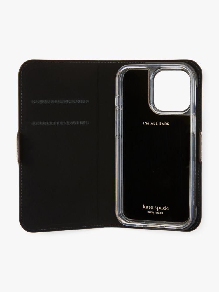 Kate Spade,スペード フラワー コーテッド キャンバス アイフォン 13 プロ フォリオ,iPhoneケース,パーチメントマルチ