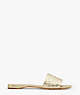Kate Spade,Emmie Slide Sandals,Casual,Pale Gold