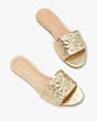 Kate Spade,Emmie Slide Sandals,Casual,Pale Gold