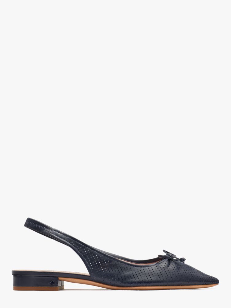 Kate Spade,Veronica Flats,Nappa Leather,Flats,Perforated,Bow,Elastic Gore,Work,