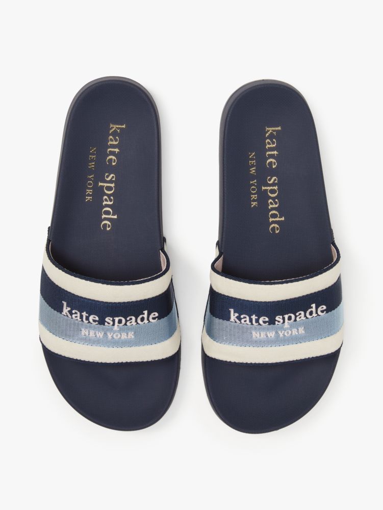 Kate Spade,Buttercup Slide Sandals,sandals,Casual,Blazer Blue/Blue Glow