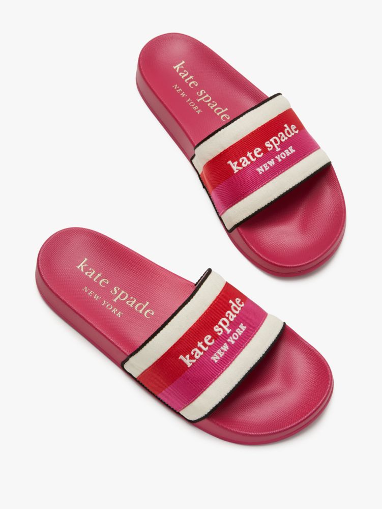 Kate Spade,Buttercup Slide Sandals,sandals,Casual,Festive Pink/Heirloom Tomato
