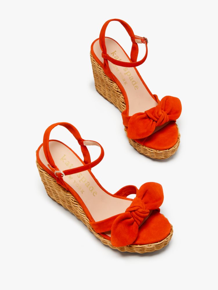 Kate Spade,Patio Platform Wedges,sandals,Casual,Dried Apricot