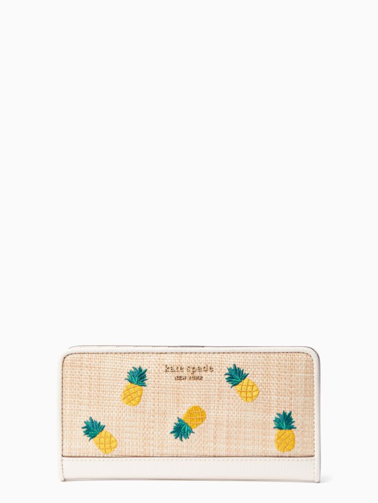 Kate Spade,ダーシー ラージ スリム バイフォールド ウォレット,財布小物,パーチメントマルチ