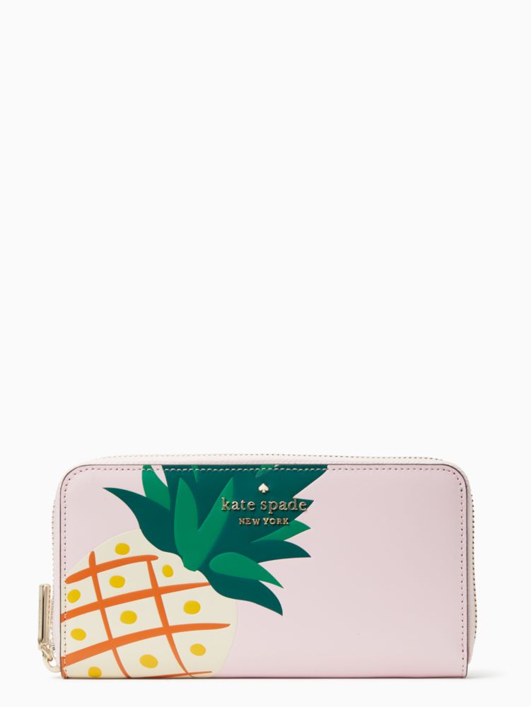 Kate Spade Staci Large Zip Around Continental Wallet Pineapple