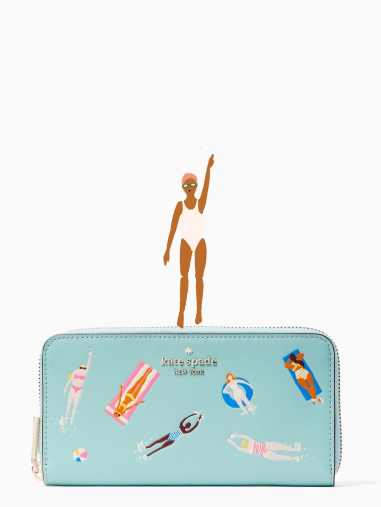 Kate Spade,pool float large continental wallet,