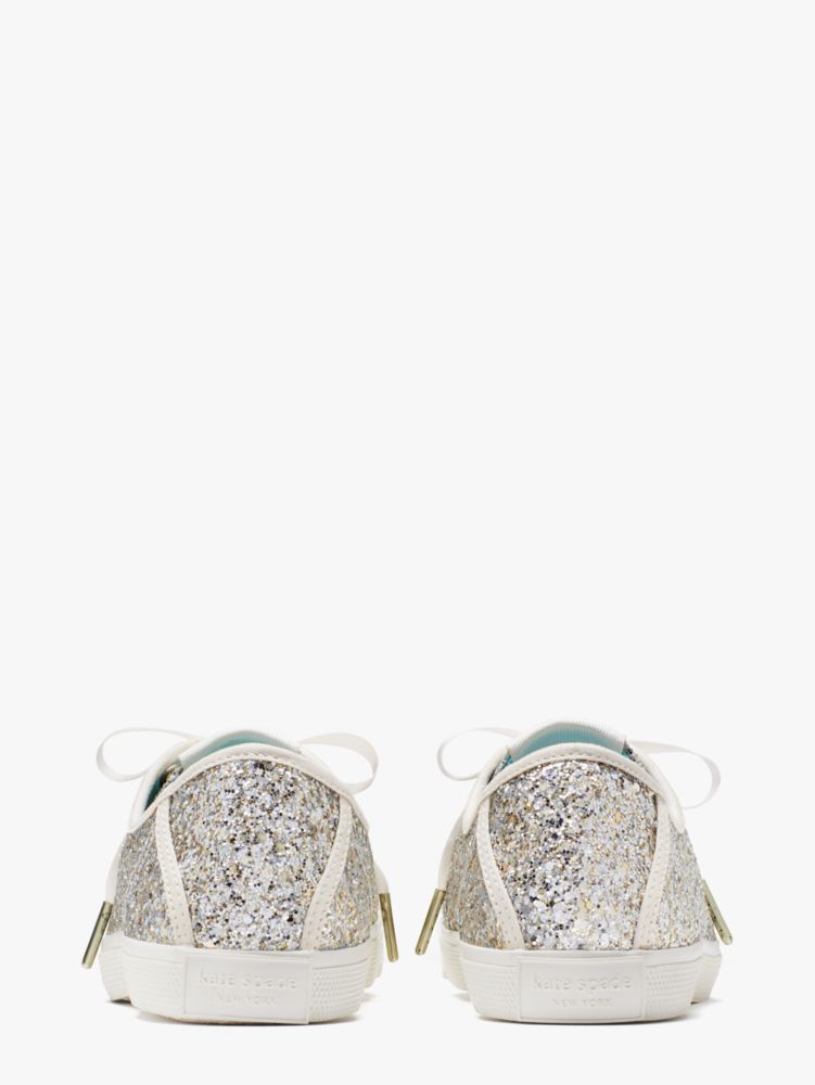 Kate Spade,Trista Sneakers,Lining Twill,Lining Cotton,Casual,Plastic,Embellished,Glitter,Gold Metal,Day Party,
