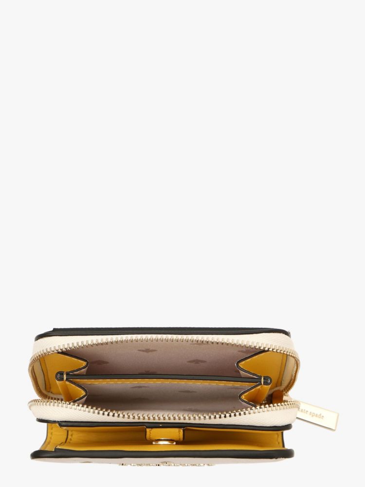 Kate Spade,Staci Bees Printed Small Zip Around Bifold Wallet,