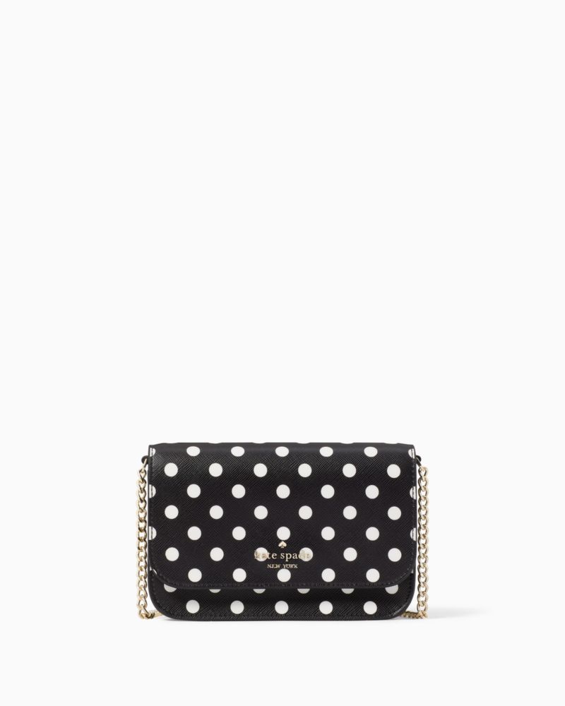 Kate Spade New York Carson Convertible Crossbody, Black Dot Multi