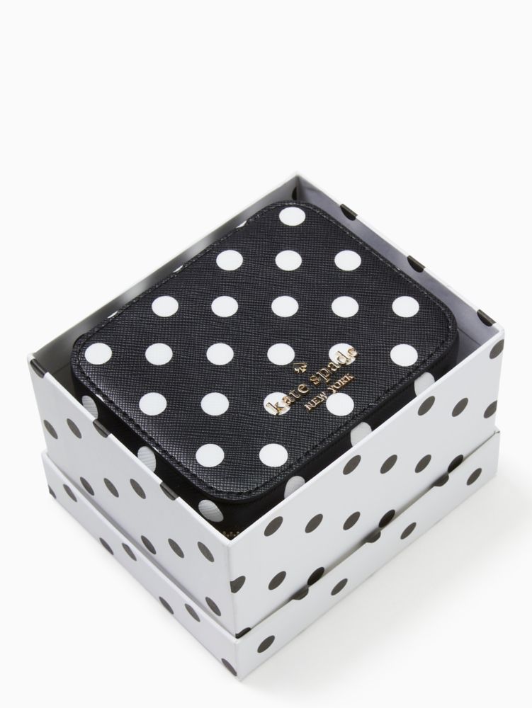 Kate Spade Jewelry | Kate Spade Cheers Boxed Jewelry Holder Charming Dot New | Color: Black/White | Size: Os | Alessiachic's Closet