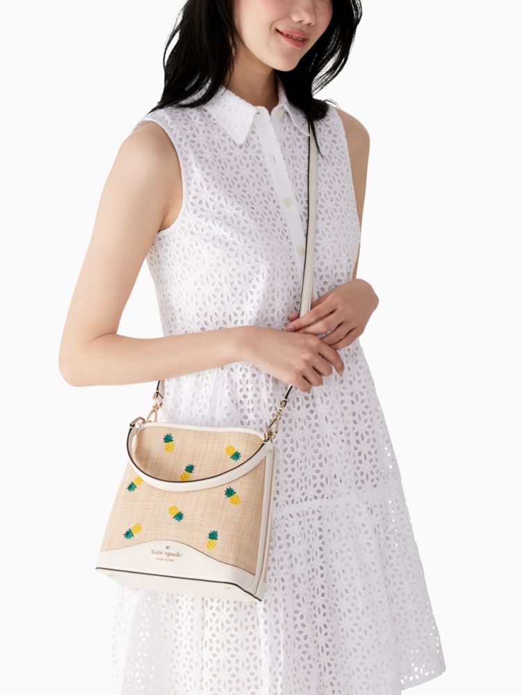 Kate Spade,darcy small pineapple bucket bag,shoulder bags,