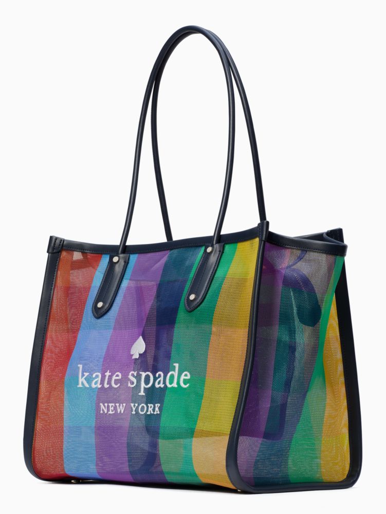 Kate Spade,ella extra large rainbow tote bag,tote bags,