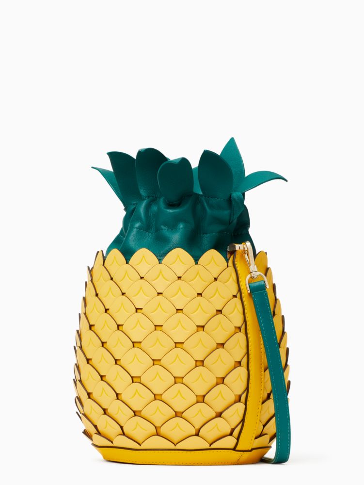 Kate Spade,pineapple crossbody,crossbody bags,Yellow Multi