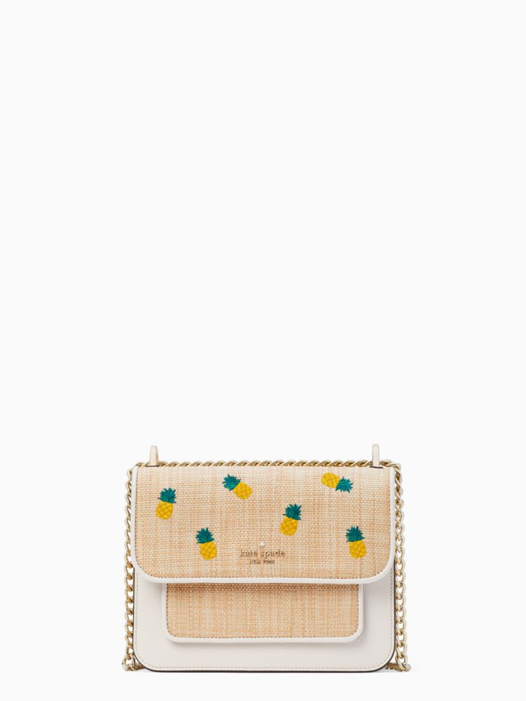 Kate Spade,remi pineapple flap chain crossbody,crossbody bags,Parchment Multi