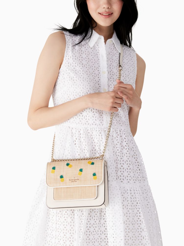 Kate Spade,Remi Pineapple Flap Chain Crossbody,