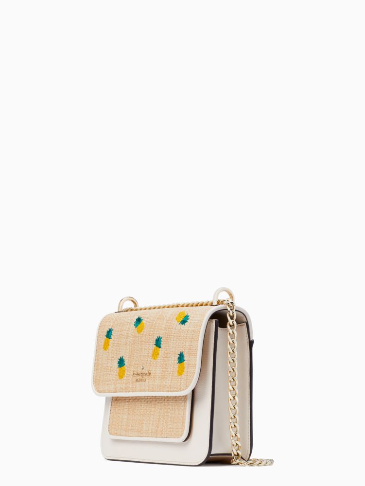 Kate Spade,remi pineapple flap chain crossbody,crossbody bags,Parchment Multi