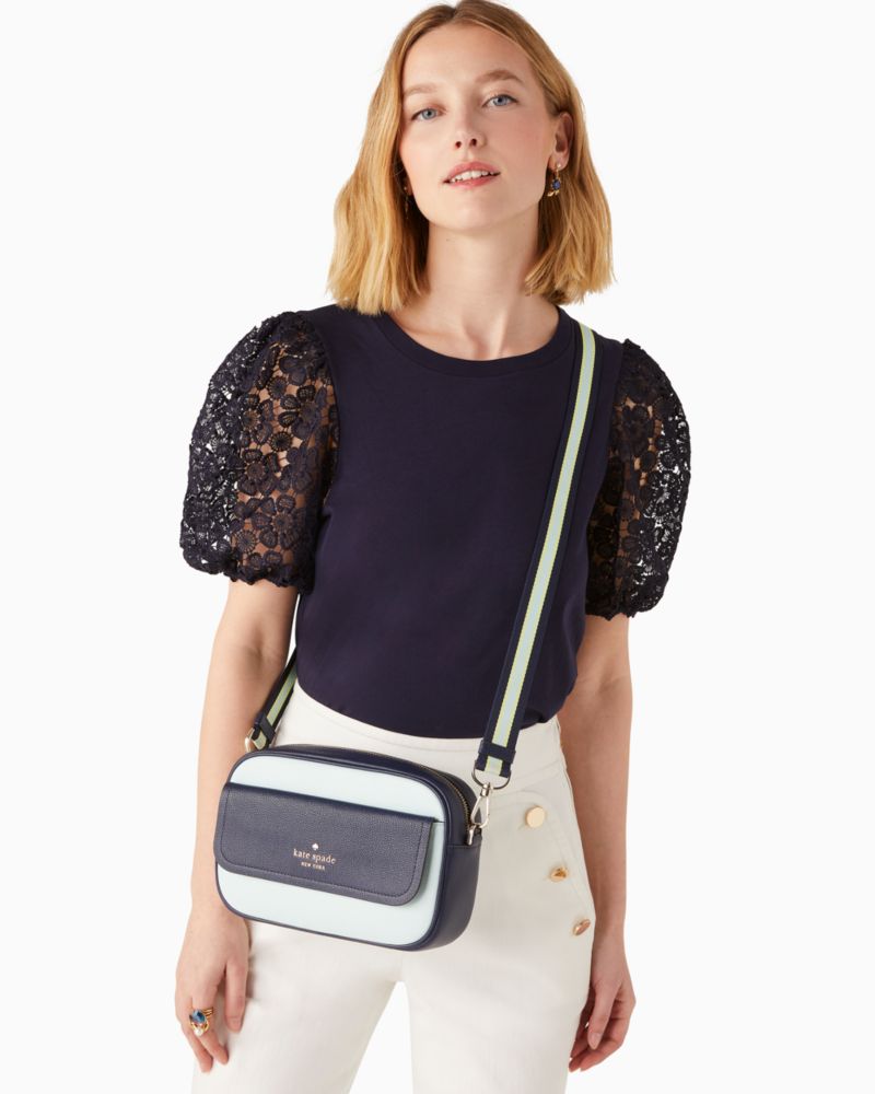 Rosie Pebbled Leather Flap Camera Bag