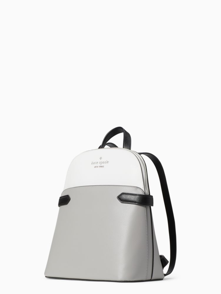 Kate Spade,Staci Dome Backpack,Leather,Backpack,Logo,Metal,Color Block,Lined,Casual,
