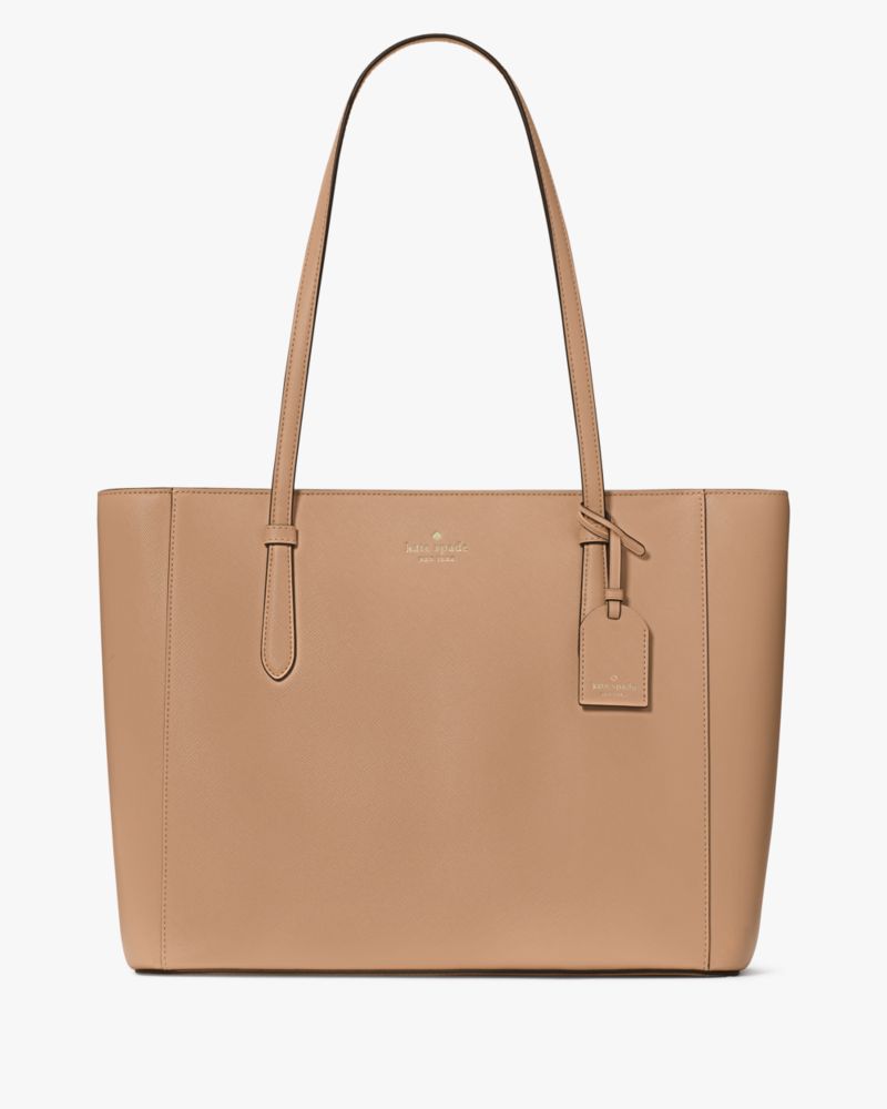 Kate Spade,Schuyler Medium Tote,Leather,Tote,PVC,Word Embellishment,Logo,Lined,Work,