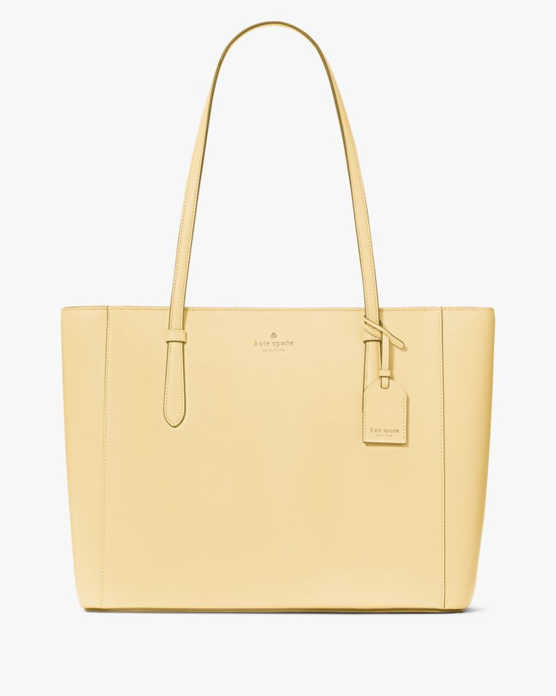 Kate Spade,Schuyler Medium Tote,Leather,Tote,PVC,Word Embellishment,Logo,Lined,Work,