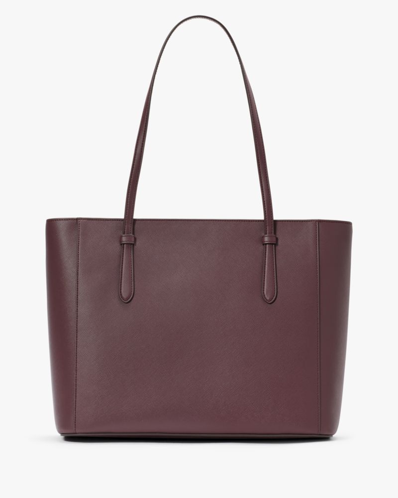 Kate Spade Leila Medium Pebbled Leather Flap Shoulder Bag In Cherrywood:  Handbags