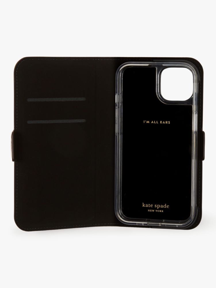 Kate Spade,スペード フラワー コーテッド キャンバス アイフォン 13 フォリオ,パーチメントマルチ