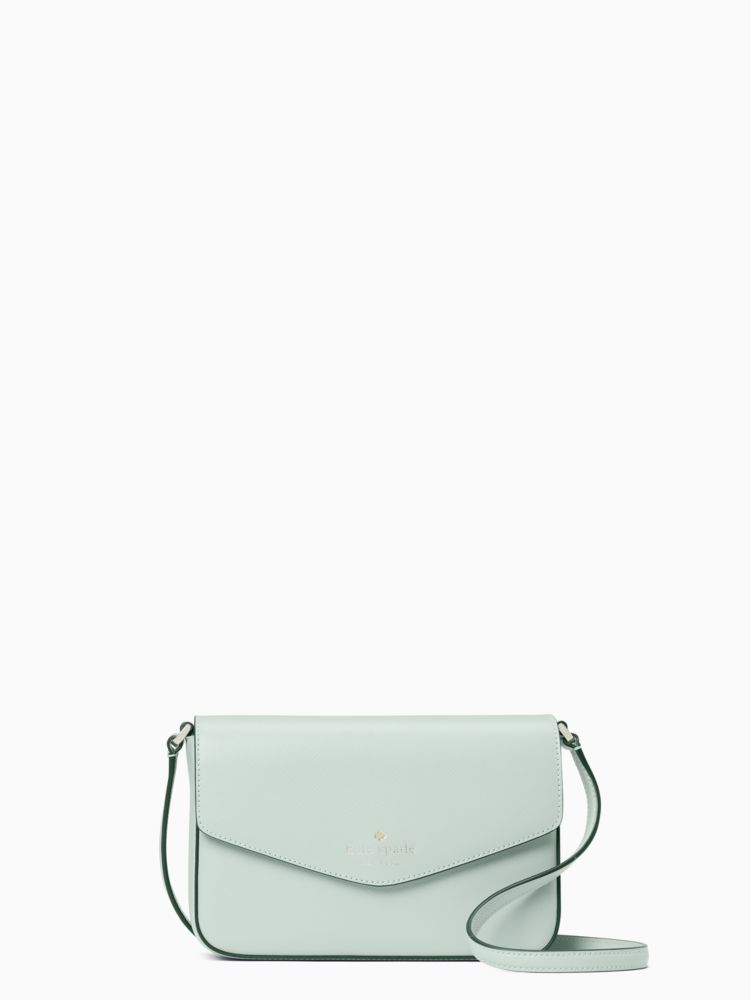 Kate Spade,Sadie Envelope Mini Crossbody,Leather,Crossbody,Word Embellishment,Logo,Lined,Casual,