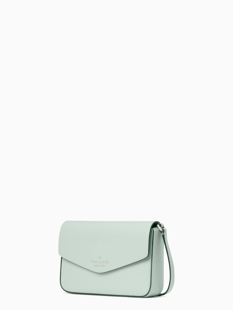 Kate Spade,Sadie Envelope Mini Crossbody,Leather,Crossbody,Word Embellishment,Logo,Lined,Casual,
