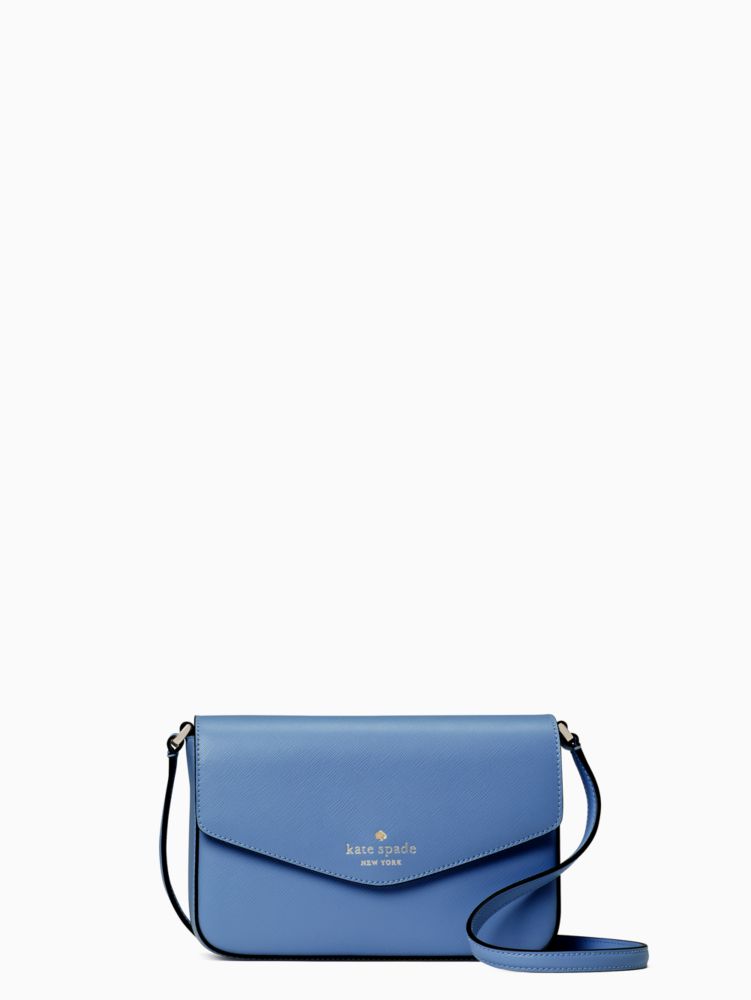 Kate Spade,Sadie Envelope Mini Crossbody,Leather,Crossbody,Word Embellishment,Logo,Lined,Casual,