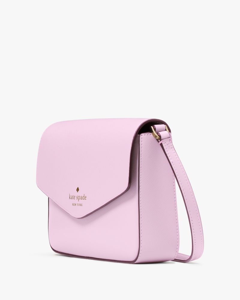 Kate Spade,Sadie Envelope Mini Crossbody,Leather,Crossbody,Logo,Word Embellishment,Lined,Casual,Lavender