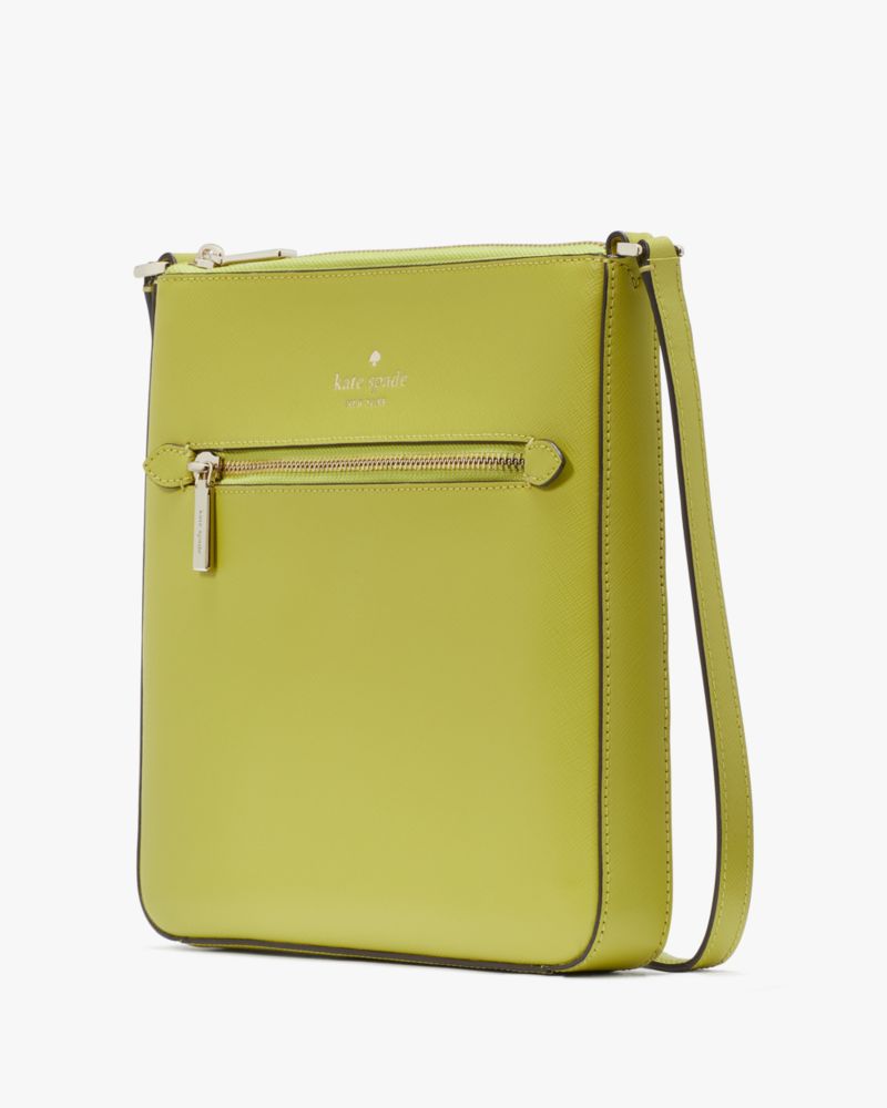 Kate Spade,Sadie North South Large Crossbody,Leather,Crossbody,Logo,Word Embellishment,Lined,Casual,Olive