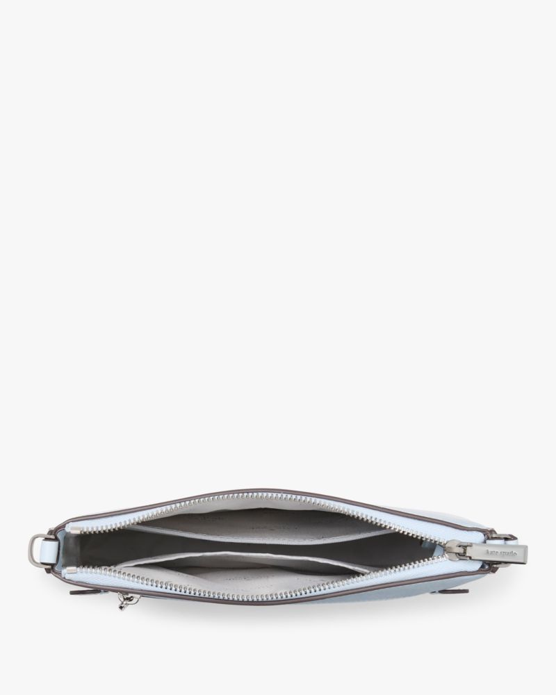 Kate Spade,Sadie Large Crossbody,Leather,Crossbody,Logo,Word Embellishment,Lined,Casual,Blue