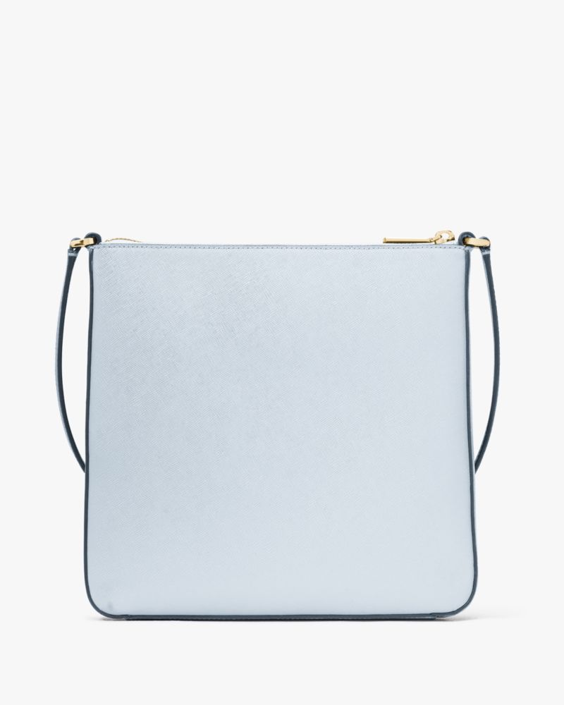 Kate Spade,Sadie Large Crossbody,Leather,Crossbody,Logo,Word Embellishment,Lined,Casual,Blue
