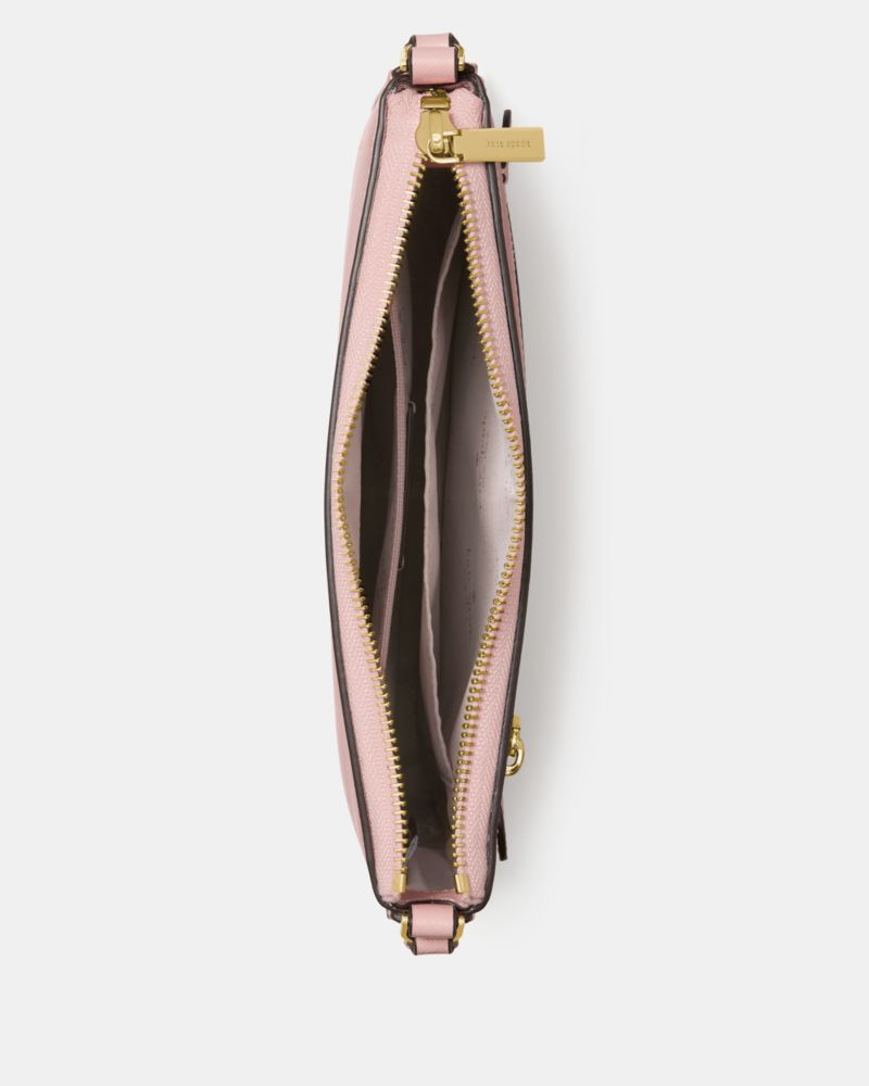 Kate Spade,Sadie Large Crossbody,Leather,Crossbody,Logo,Word Embellishment,Lined,Casual,Pink