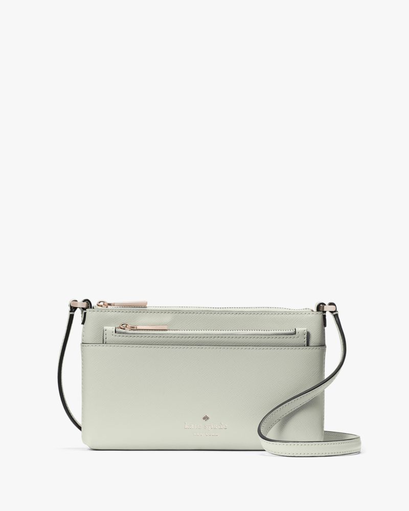 Kate Spade,Sadie Crossbody Set,Leather,Crossbody,Pouch,Metal,Logo,Lined,Casual,Olive