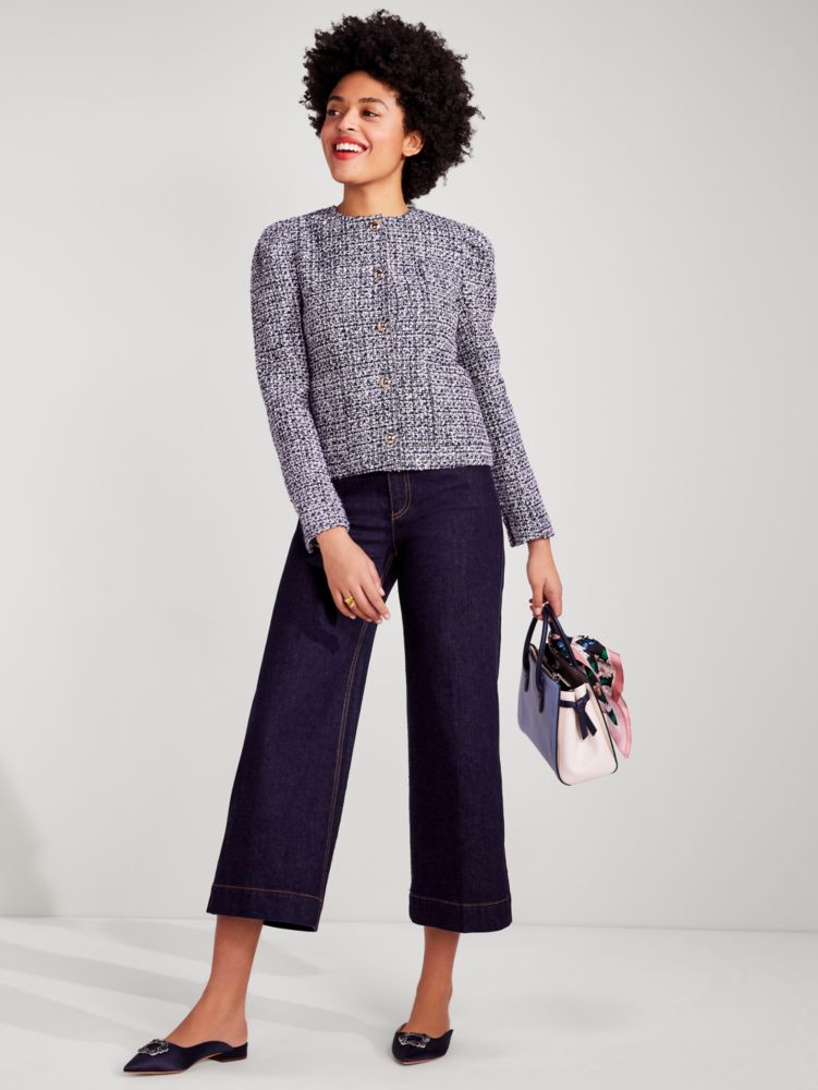 Tweed Puff Sleeve Jacket | Kate Spade New York