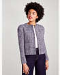 Kate Spade,Tweed Puff-Sleeve Jacket,jackets & coats,Multi