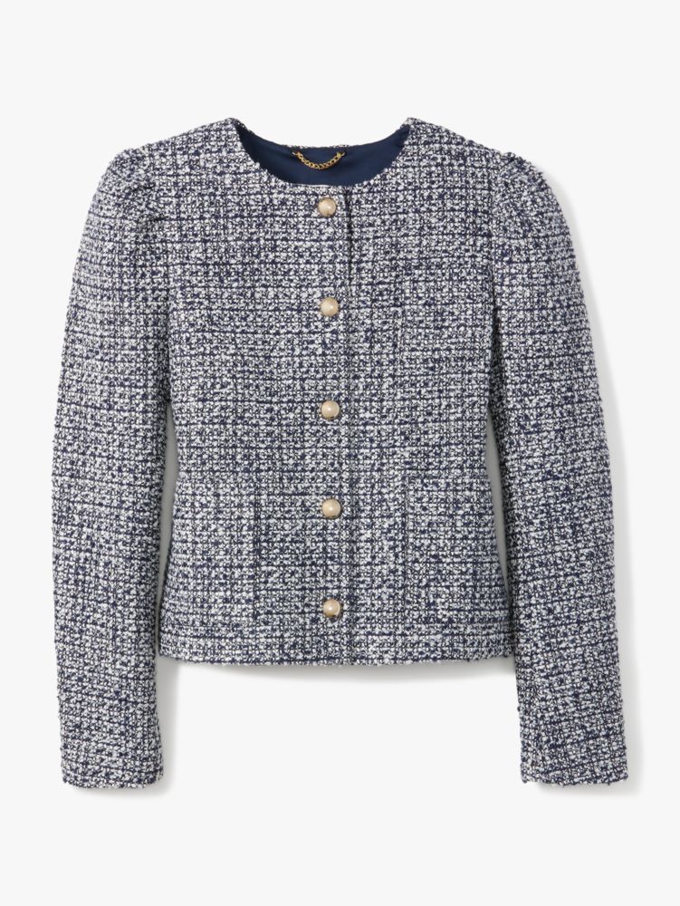 Tweed Puff Sleeve Jacket | Kate Spade New York