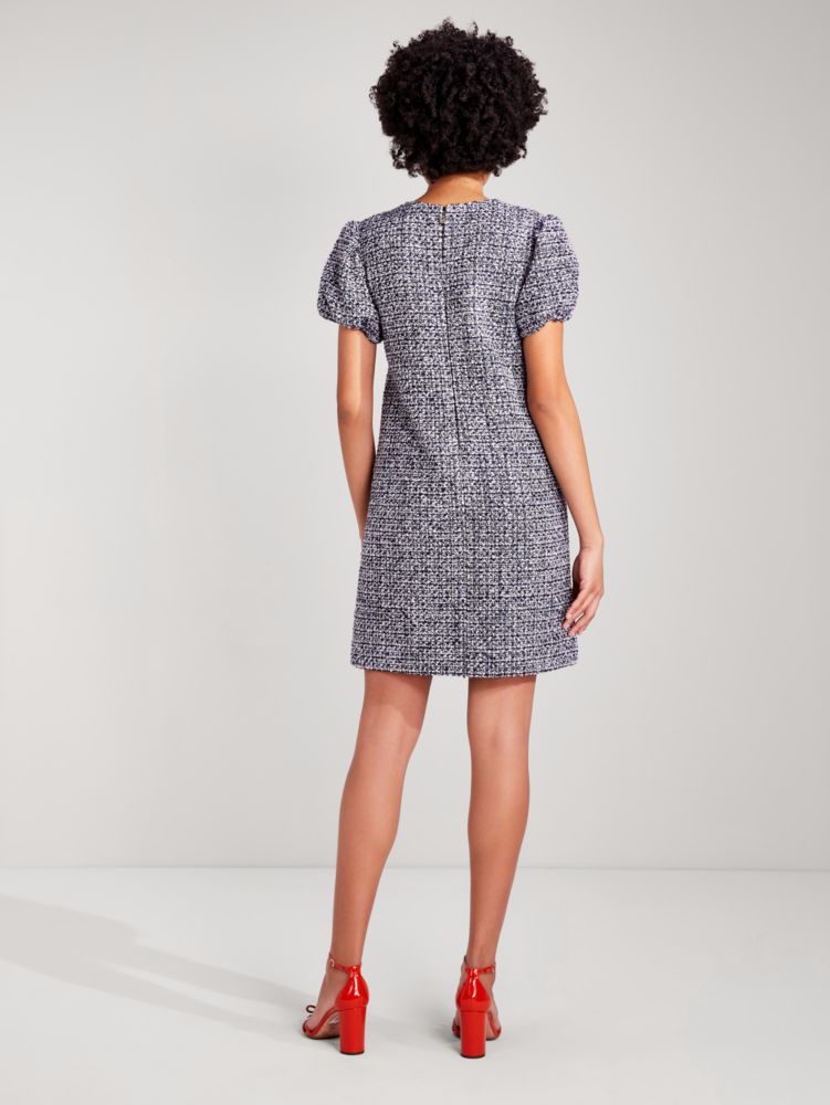 Kate Spade,Tweed Puff-sleeve Dress,