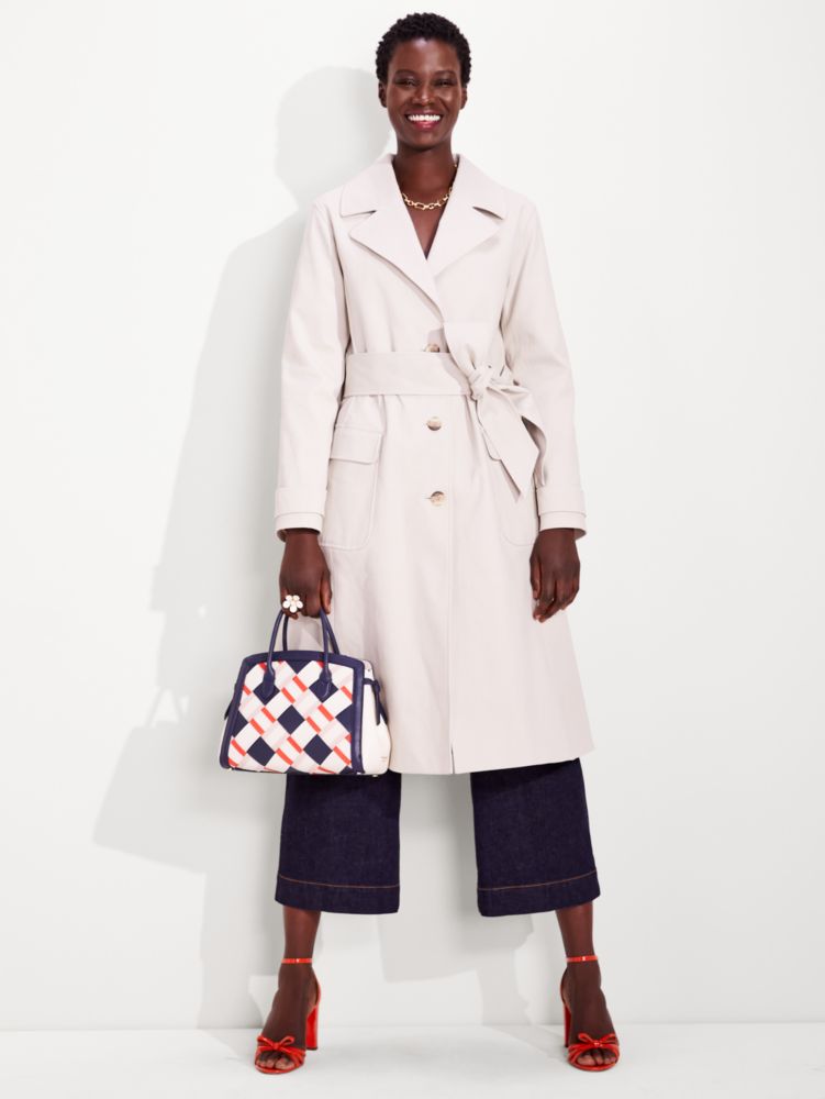 Kate Spade,luxe trench coat,jackets & coats,Moonbeam