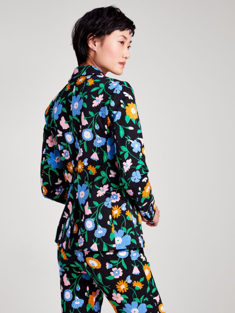Kate Spade,Floral Garden Twill Blazer,