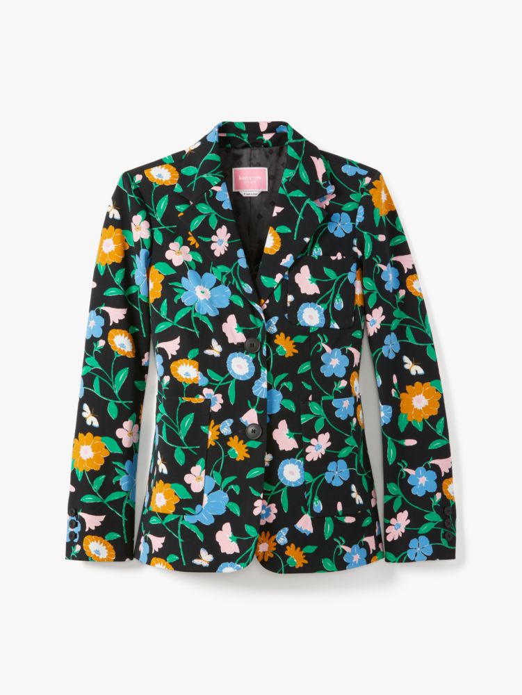 Kate Spade,Floral Garden Twill Blazer,
