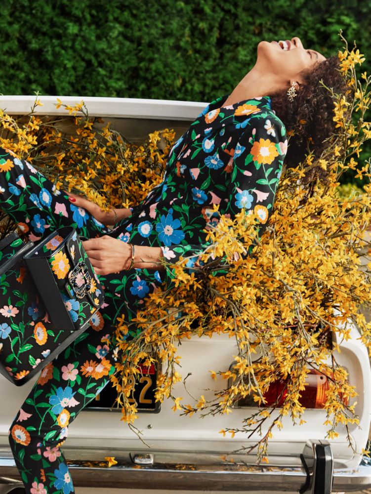Kate Spade,Floral Garden Twill Blazer,