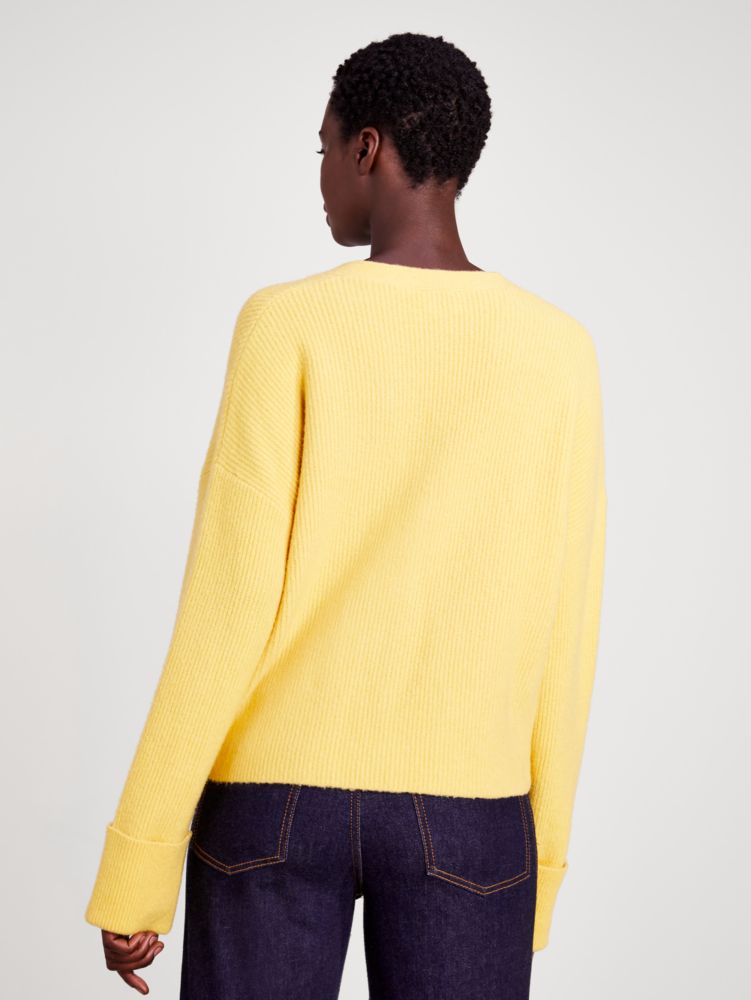 Kate Spade,リブニット カーディガン,ウェア,ライトシフォン