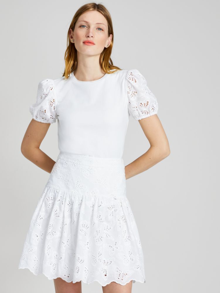 Butterfly Eyelet Skirt | Kate Spade Outlet