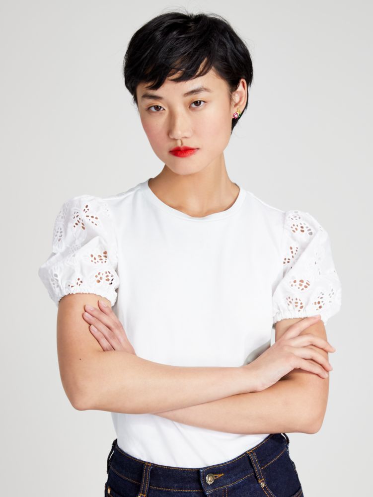 Butterfly Eyelet Tee | Kate Spade New York