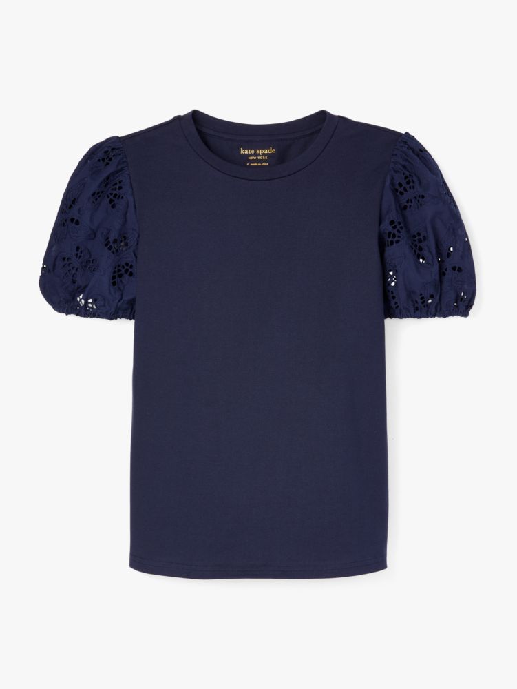 Kate Spade,Butterfly Eyelet Tee,