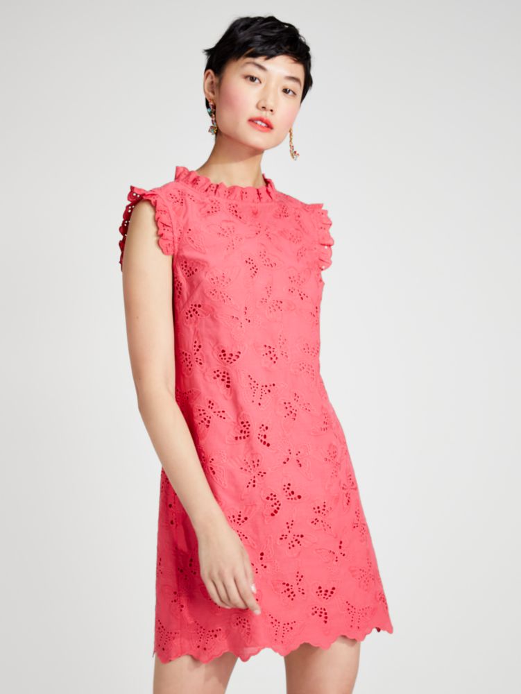 Kate Spade,Butterfly Eyelet Shift Dress,